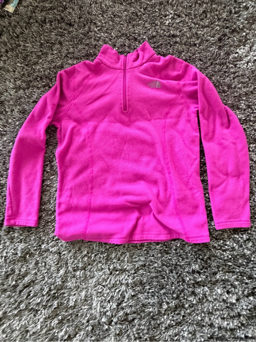 The North Face Girls XL 18 Pink Fleece Quarter Zip Pullover